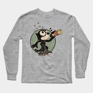 Felix The Cat // Beer Drinker Long Sleeve T-Shirt